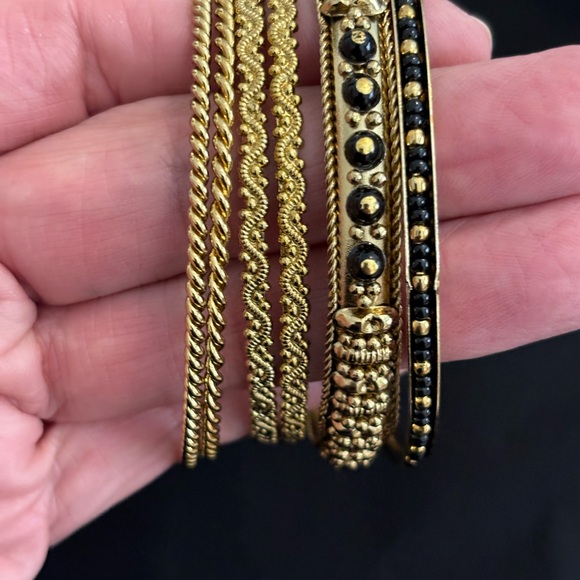 Six Bracelets of gold and black - Picture 7 of 8